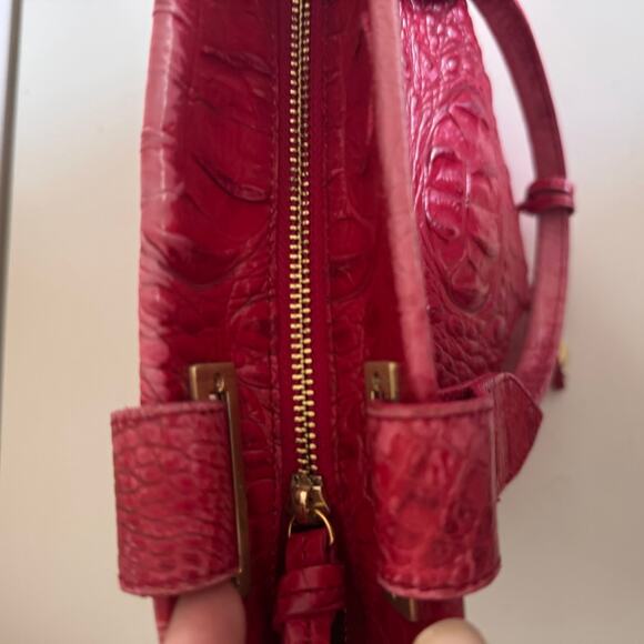 Brahmin Ono Melbourne Tote Red Croc Leather Shoulder Bag Tote - Picture 8 of 14